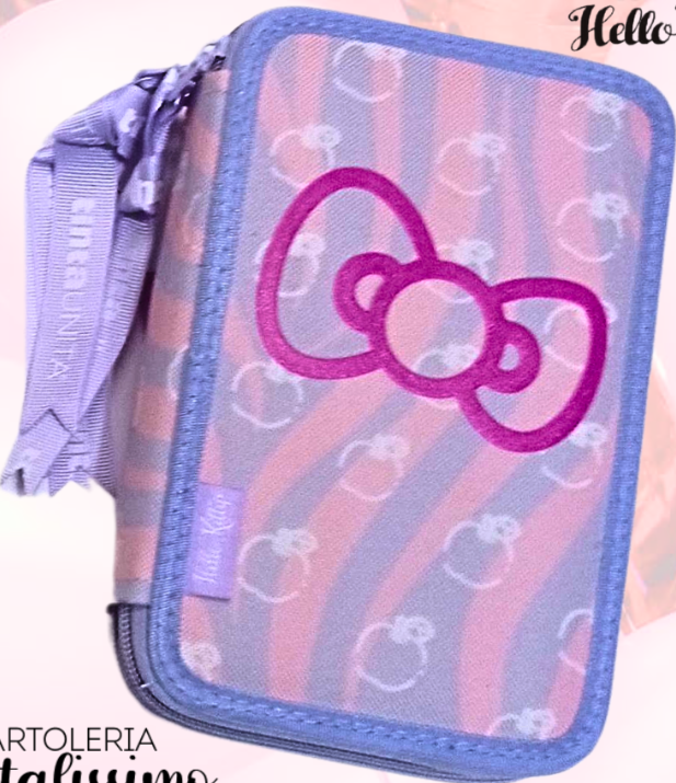 ASTUCCIO 3 ZIP TINTA UNITA HELLO KITTY – 50° ANNIVERSARIO
